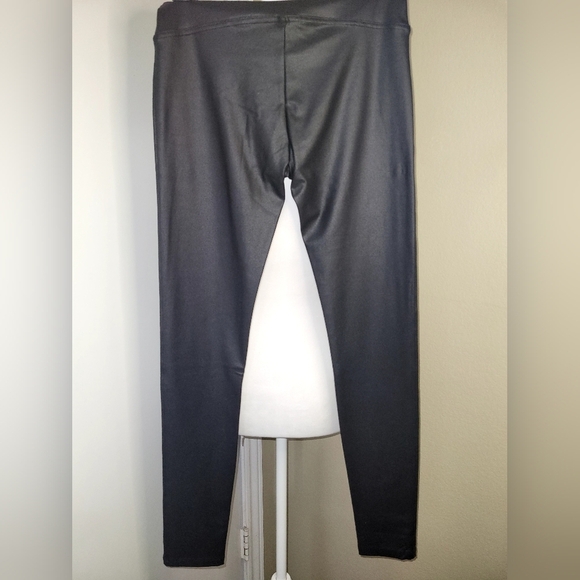 Retro Gong Faux Leather High Waisted Pleather Pants, Size Medium - Picture 2 of 7